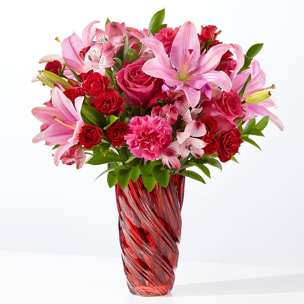 In Love Bouquet with Luxe Swirl Vase – AARON'S FLOWERS, La Vista NE