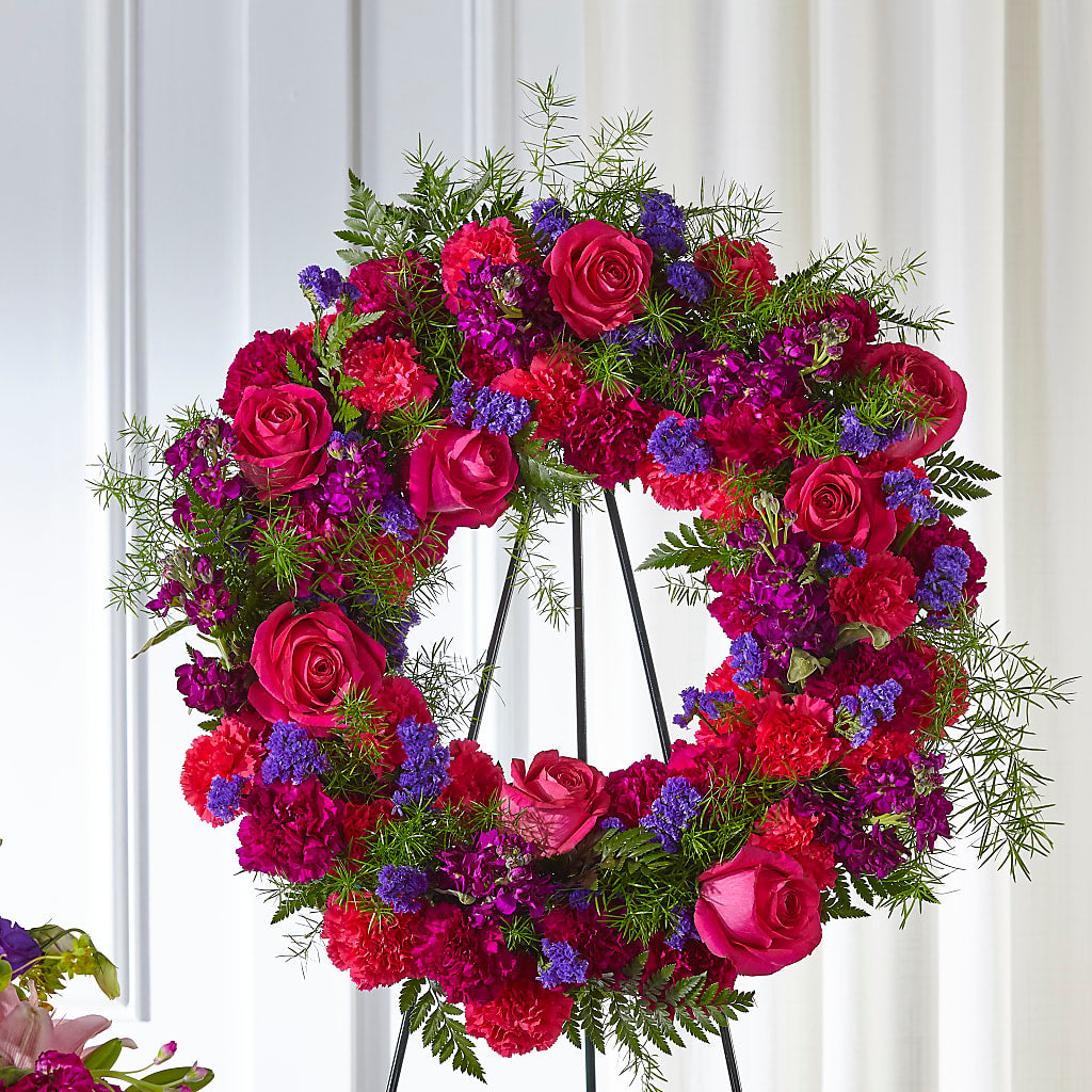 Calming Colors Wreath – AARON'S FLOWERS, La Vista NE