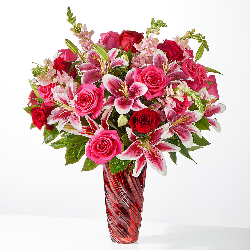 Always You Bouquet with Luxe Swirl Vase – AARON'S FLOWERS, La Vista NE