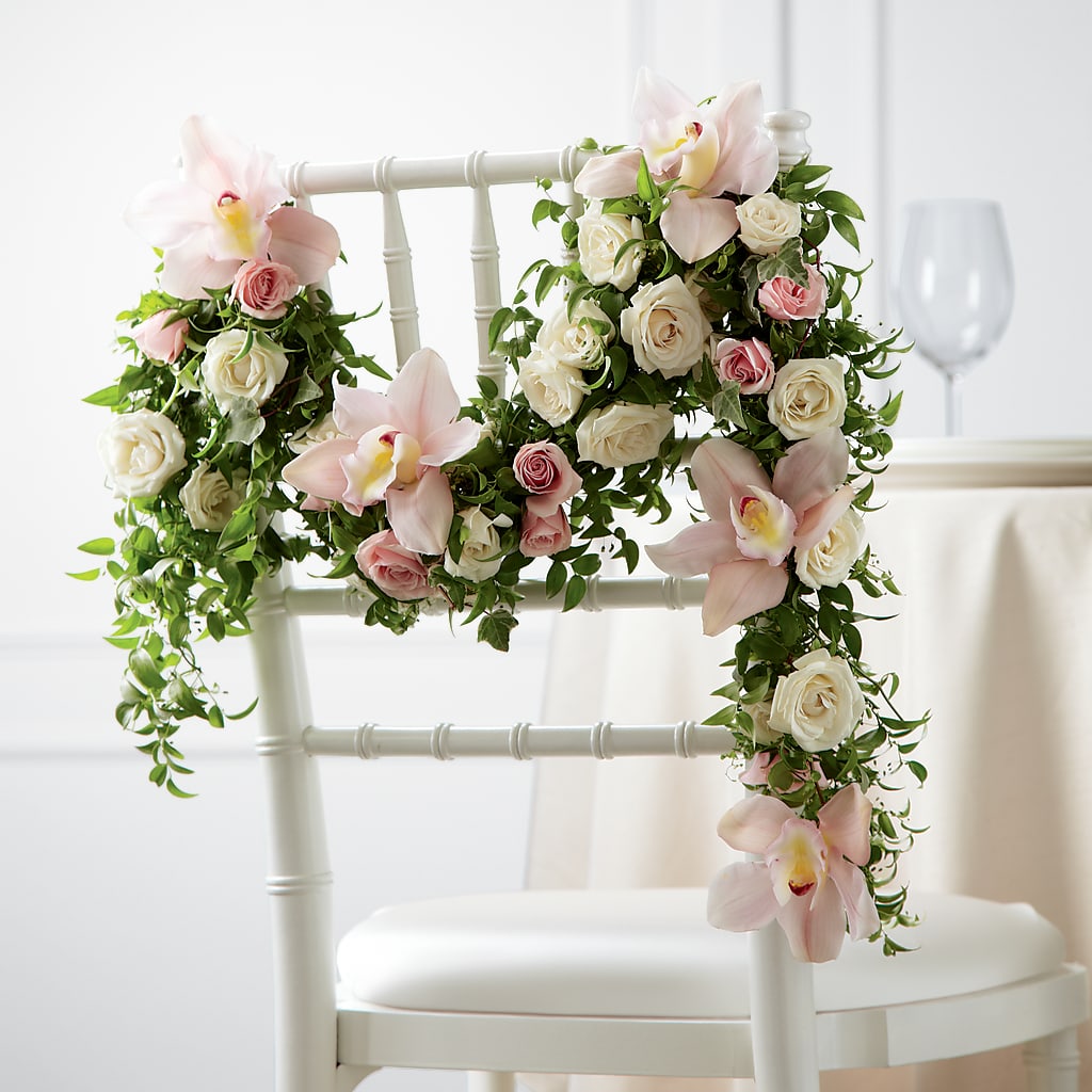 Orchid Rose Chair Décor – AARON'S FLOWERS, La Vista NE