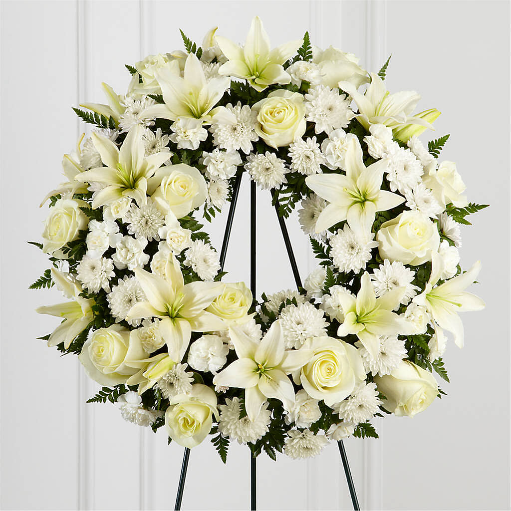 Treasured Tribute Wreath – AARON'S FLOWERS, La Vista NE