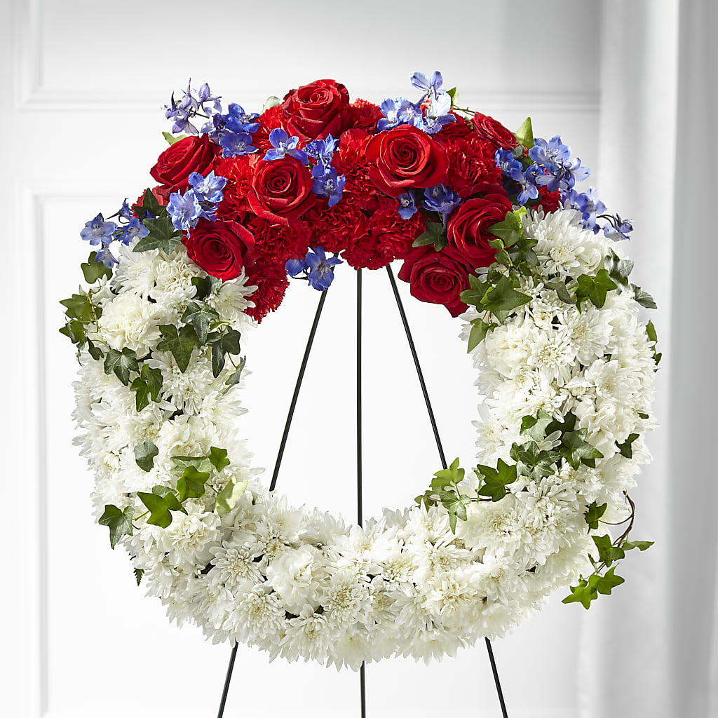 Patriotic Passion Wreath – AARON'S FLOWERS, La Vista NE