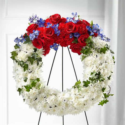 Patriotic Passion Wreath – AARON'S FLOWERS, La Vista NE