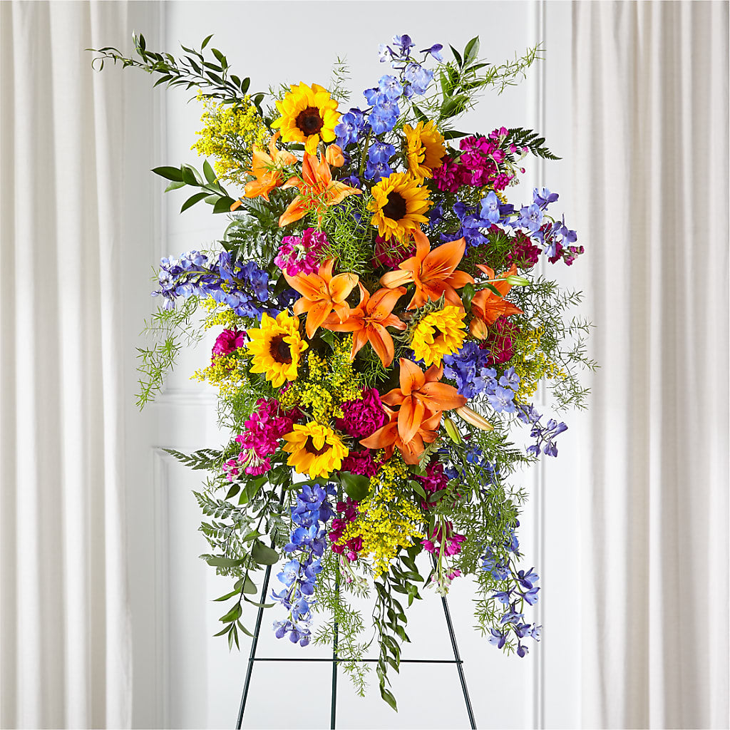 Sunlit Memories Standing Spray (Standard) – AARON'S FLOWERS, La Vista NE