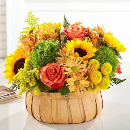 Harvest Sunflower Basket – AARON'S FLOWERS, La Vista NE