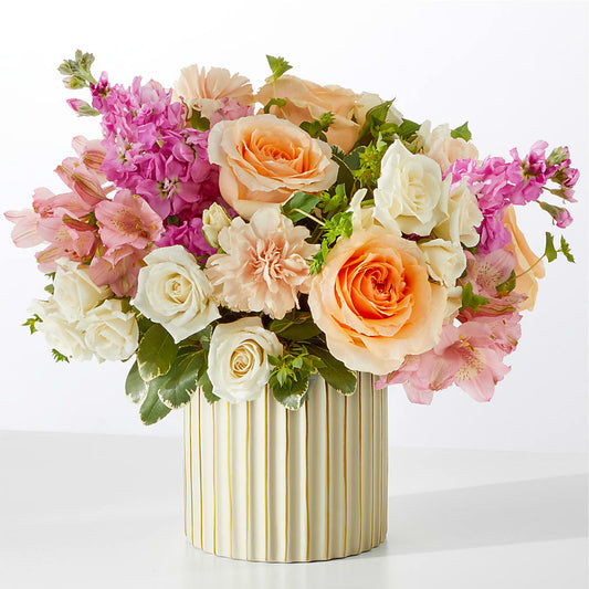 Paradise Bouquet with Ivory Vase – AARON'S FLOWERS, La Vista NE