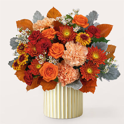 Merlot Bouquet with Ivory Vase – AARON'S FLOWERS, La Vista NE