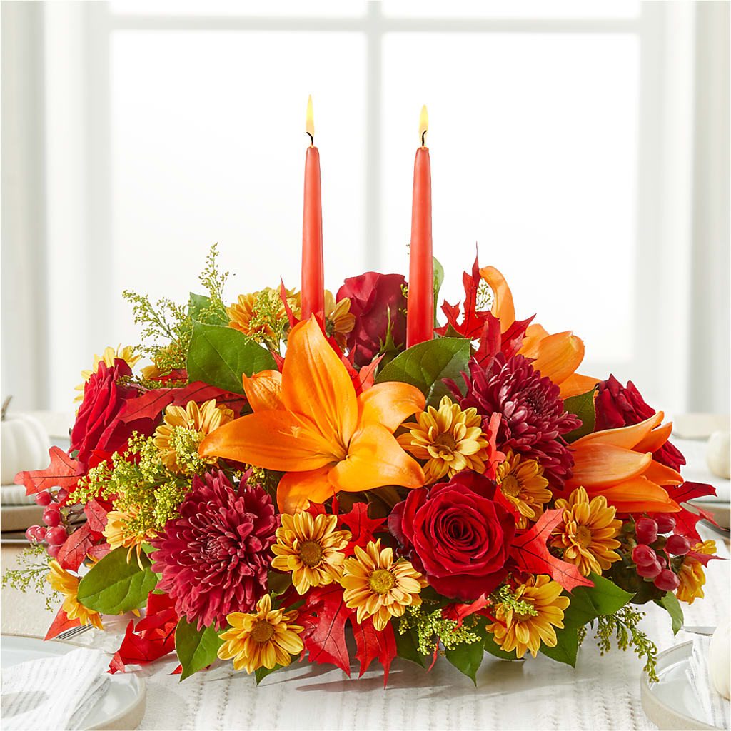 Autumn's Embrace Centerpiece – AARON'S FLOWERS, La Vista NE