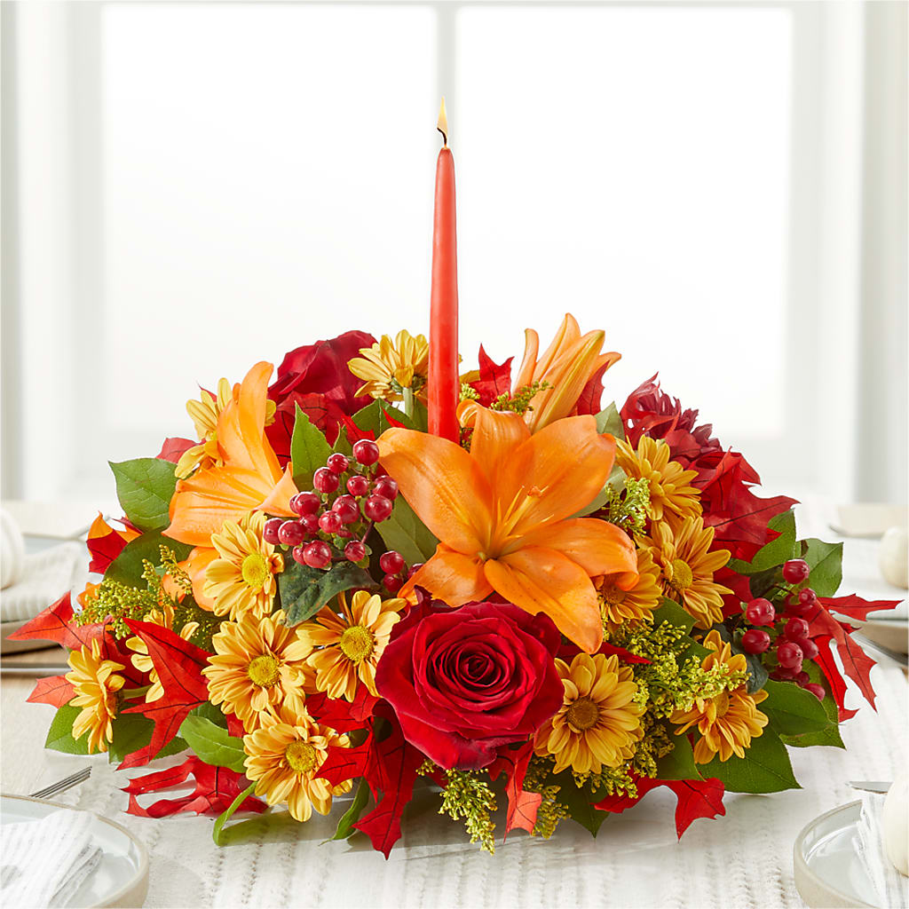 Autumn's Embrace Centerpiece – AARON'S FLOWERS, La Vista NE
